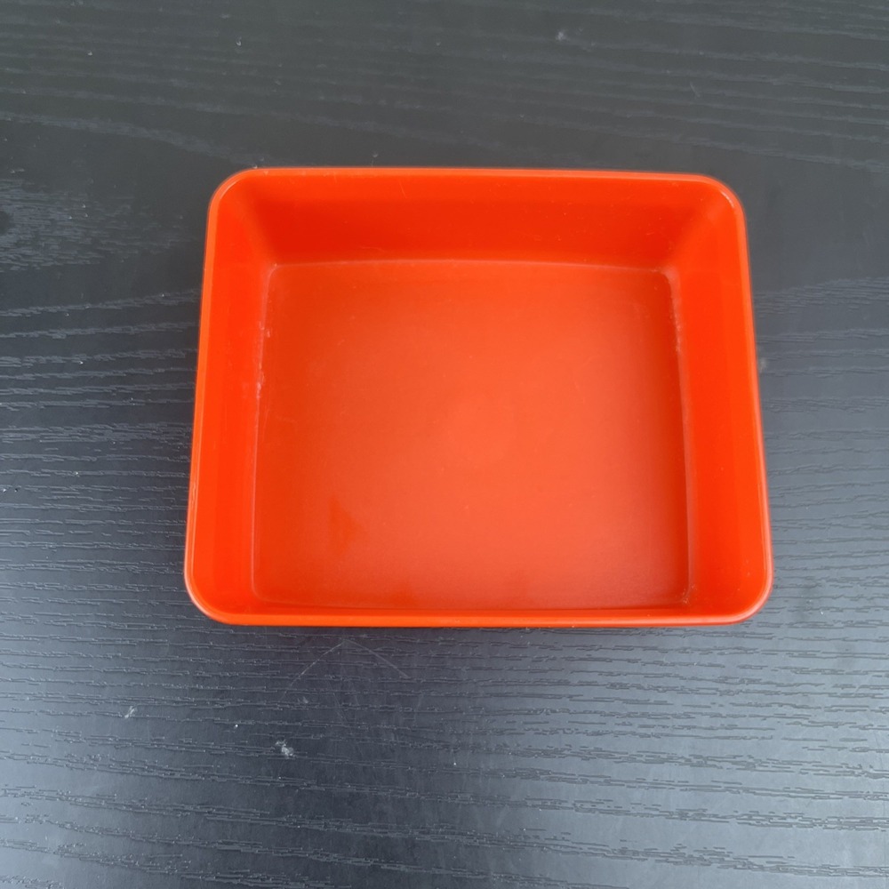 Vintage Tupperware 1516-1 Mini Square-A-Way Orange Storage Container